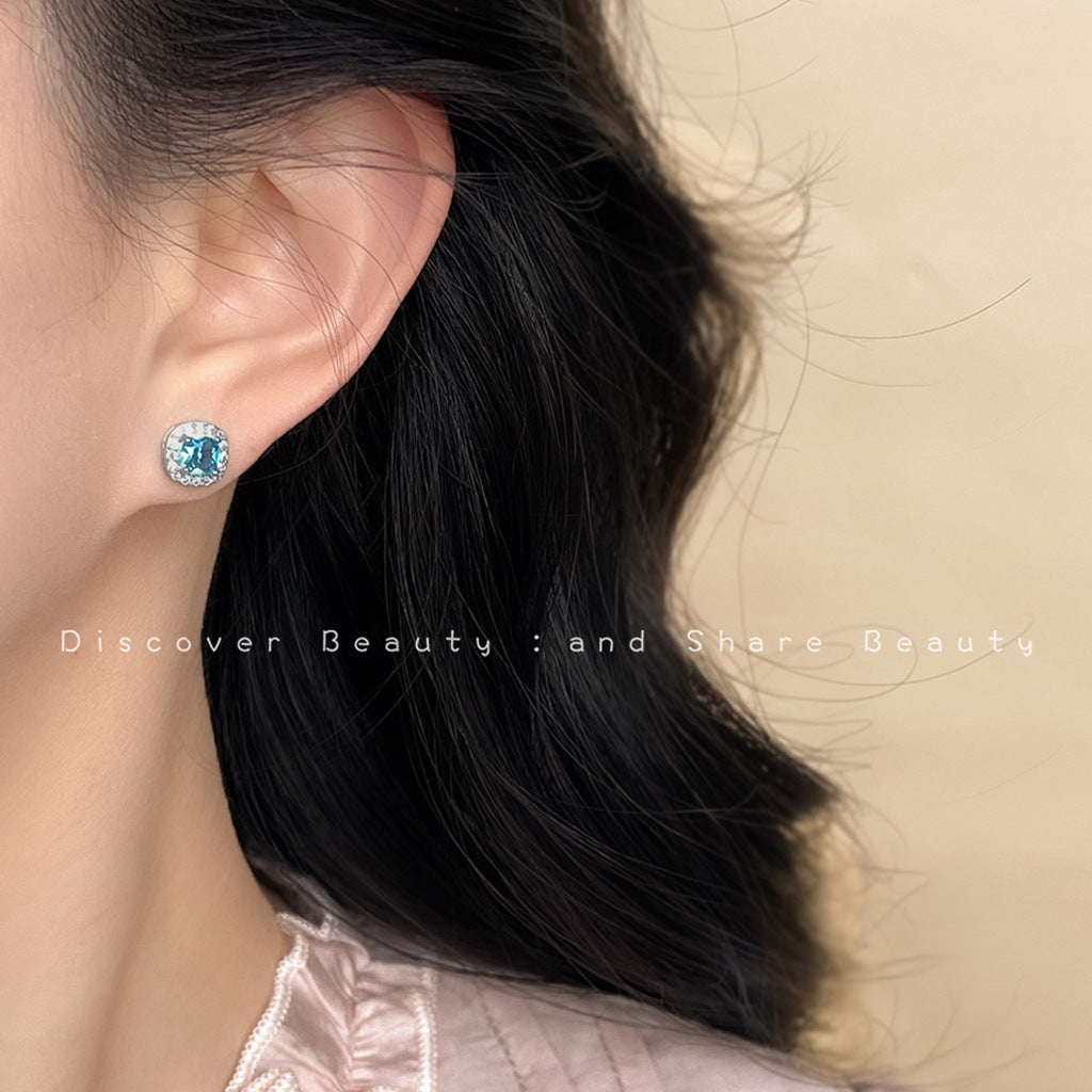 Wholesale  blue zircon earrings