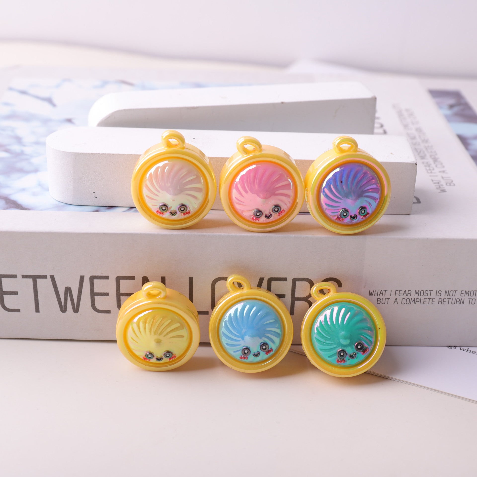 Wholesale Electroplated PVC Soft Glue Cartoon Baozi Keychain Decorative Bag Charm