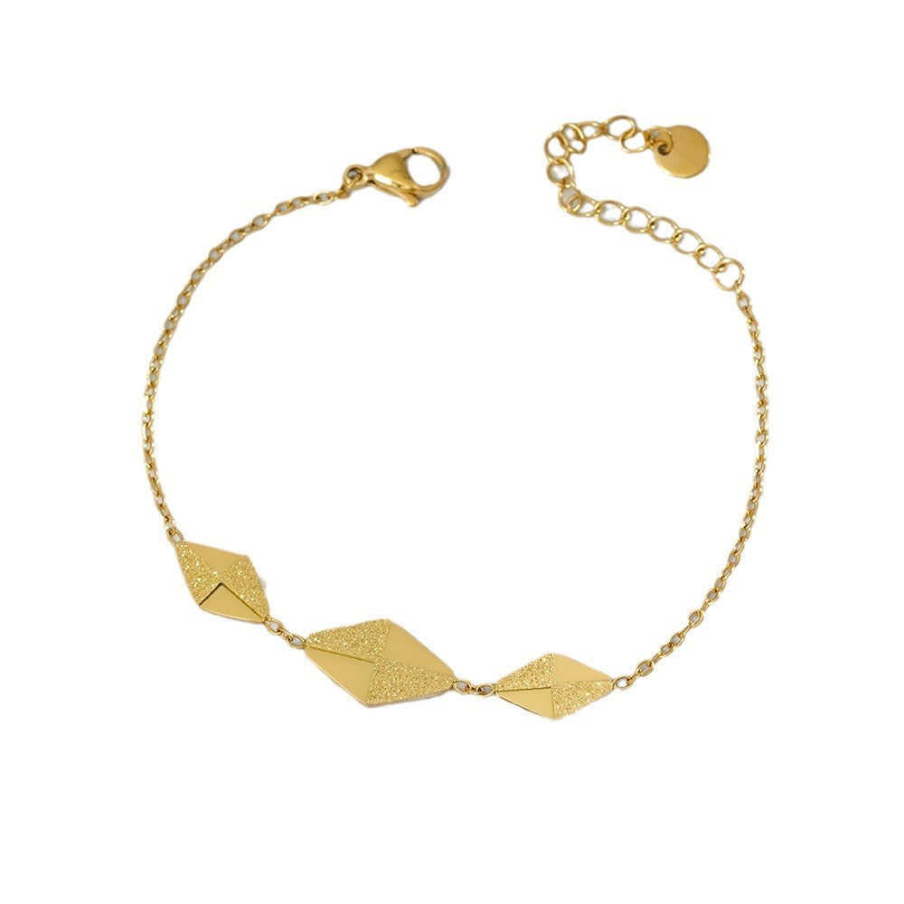 Wholesale Titanium Steel Rhombus Bracelet Fashion Accessory for Boutique Resale