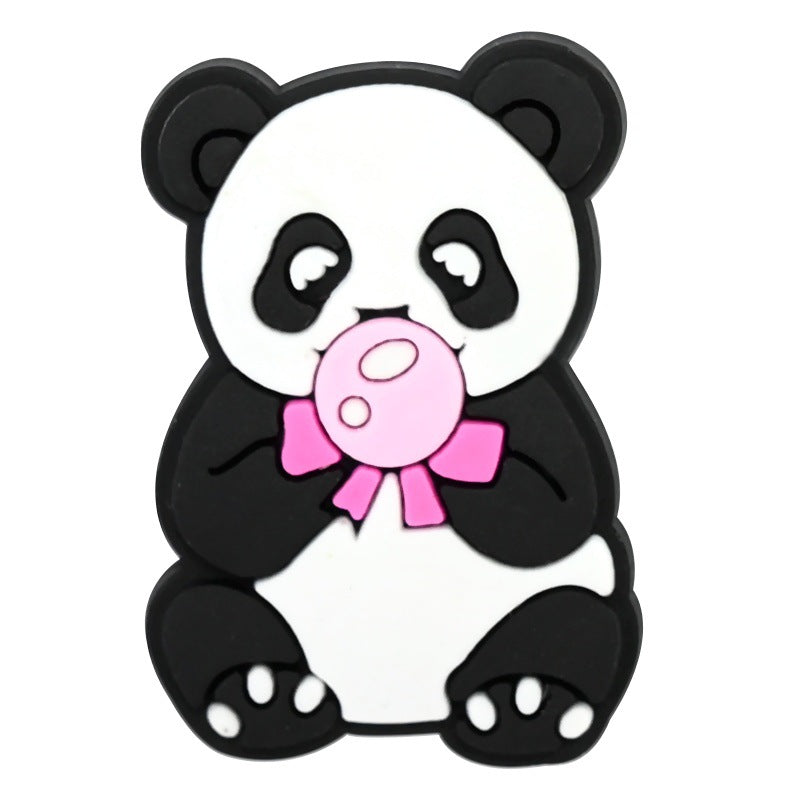 Wholesale Random 100pcs Cute Cartoon Animal Series  PVC Soft Rubber Shoe Buckle Decoration