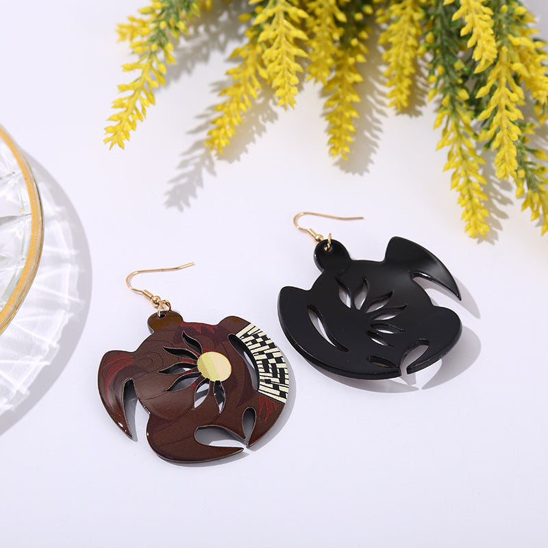 Wholesale Acrylic Turtle Ethnic Style Colored Earrings ACC-ES-YanChen002