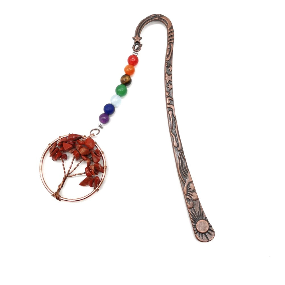 Wholesale Natural Gravel Crystal Tree of Life Bookmarks ACC-BM-HanX001