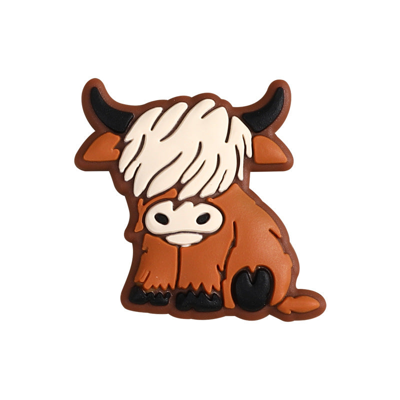 Wholesale 20pcs Cartoon Bull Head Focal Beads DIY Bead Accessories