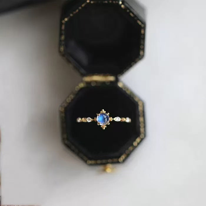 Wholesale Stylish Six-Pointed Star Ring Adjustable Silver Plated Jewelry Accessory