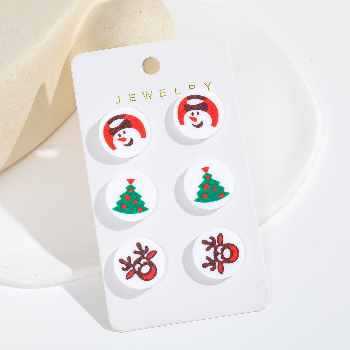 Wholesale Halloween Moon Bat Ghost Acrylic Earrings Three-piece Set ACC-ES-AnDao015