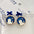 Wholesale blue bow cat earrings