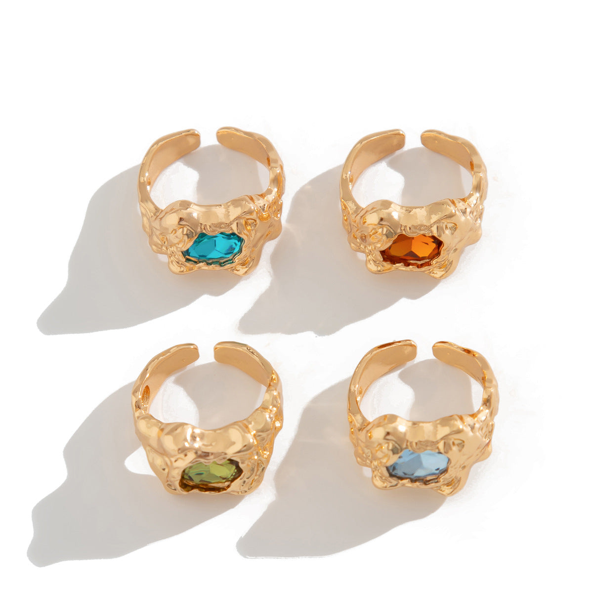 Wholesale Alloy Vintage Inlaid Ring Set