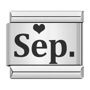 Wholesale Italian Charm Bracelet 9mm DIY Splicing Removable December English Abbreviation Stainless Steel Composable Bracelet