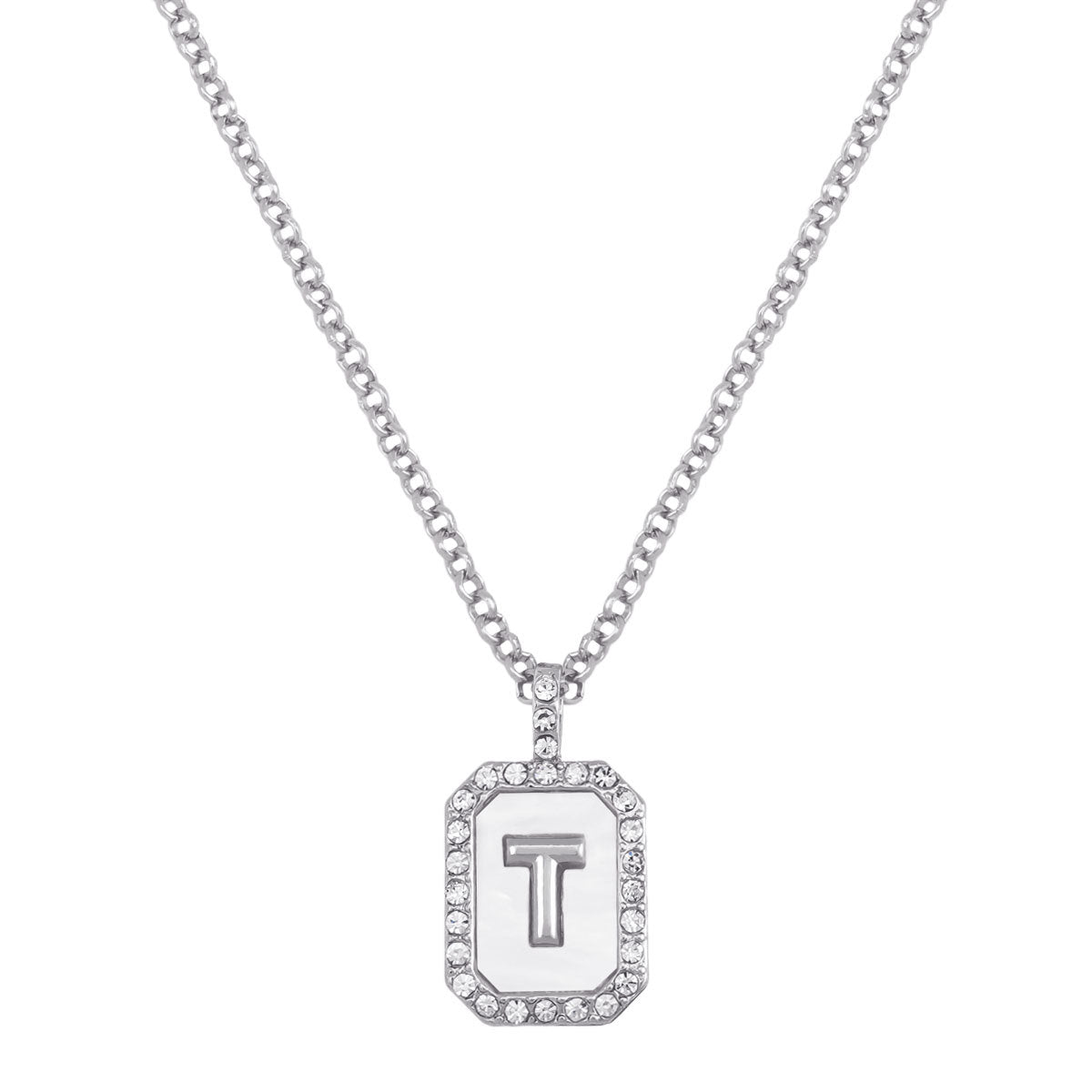 Wholesale Letter Diamond Set Alloy Necklace ACC-NE-JiaQi001