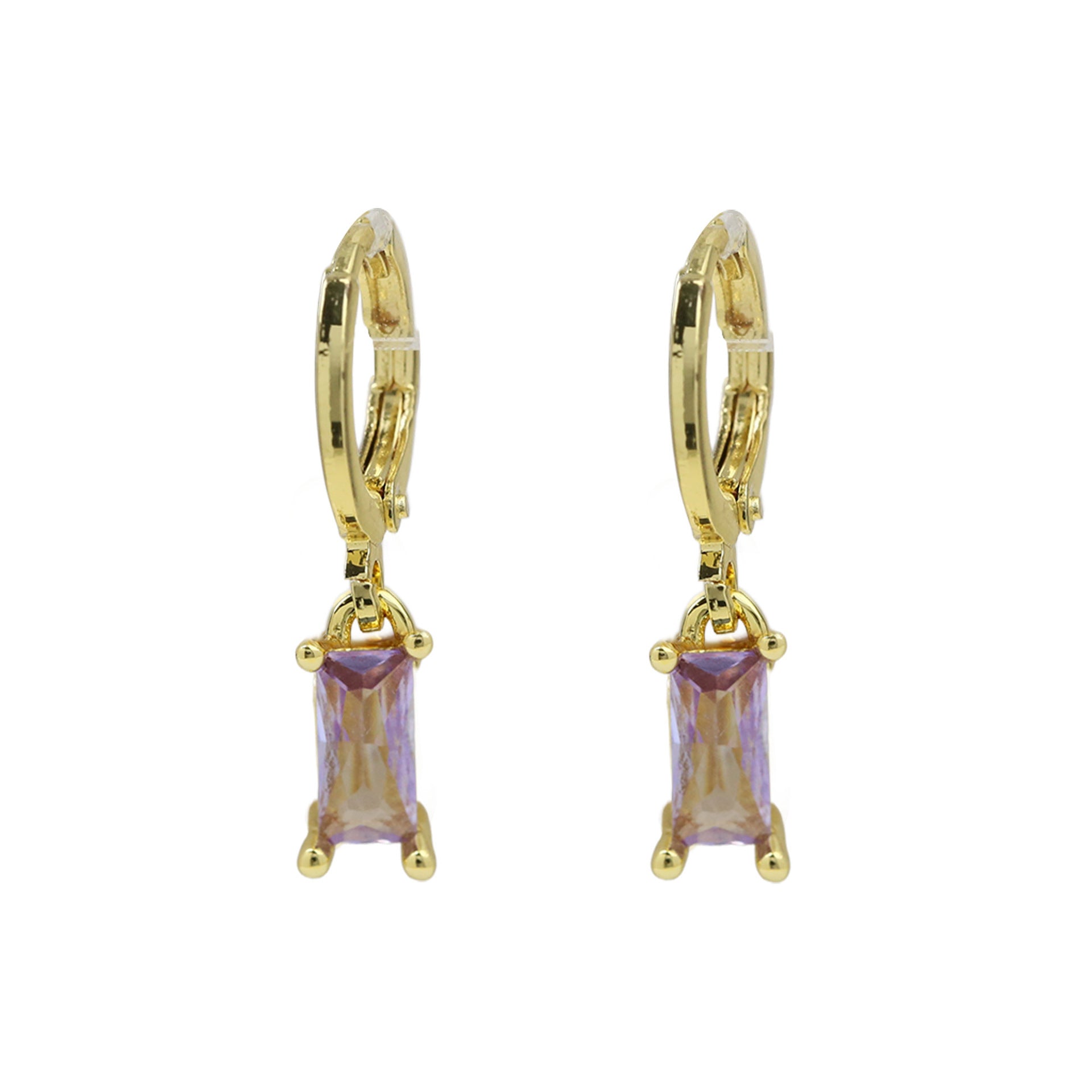 Wholesale  Ladder Square Rectangular December Birthstone Birthstone Earrings