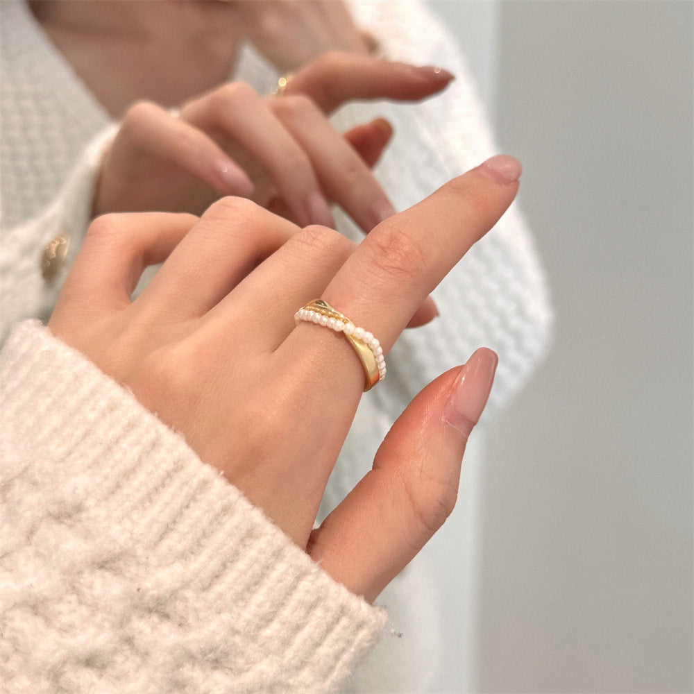 Wholesale Colorful Enamel Mother-of-pearl Butterfly Ring Open Index Finger Ring ACC-RS-Yues007