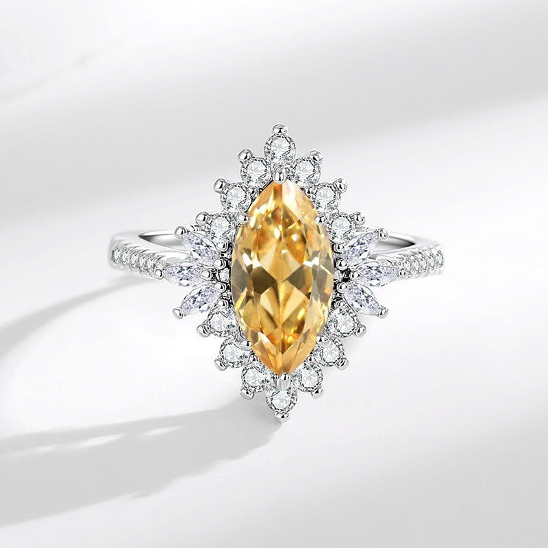 Wholesale Marquise Zircon Ring For Women Trendy Jewelry Accessory Gift And Boutique Resale