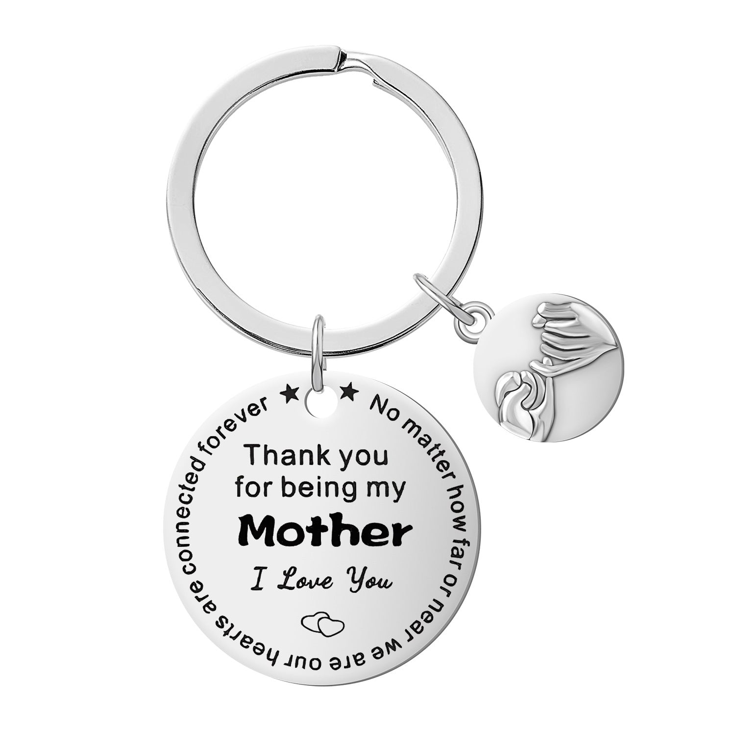 Wholesale creative engraving stainless steel keychain