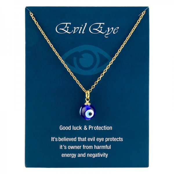 Wholesale Turkish Devil's Eye pendant card necklace