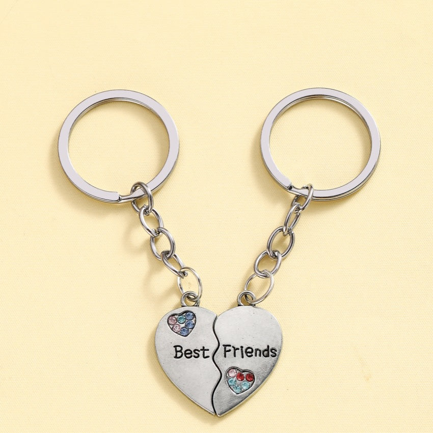 Wholesale Splicing Good Friends Series Love Alloy Keychain ACC-KC-RongR087