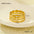 Wholesale stainless steel open ring 18K gold non-fading multi-layer geometric hollow  ring