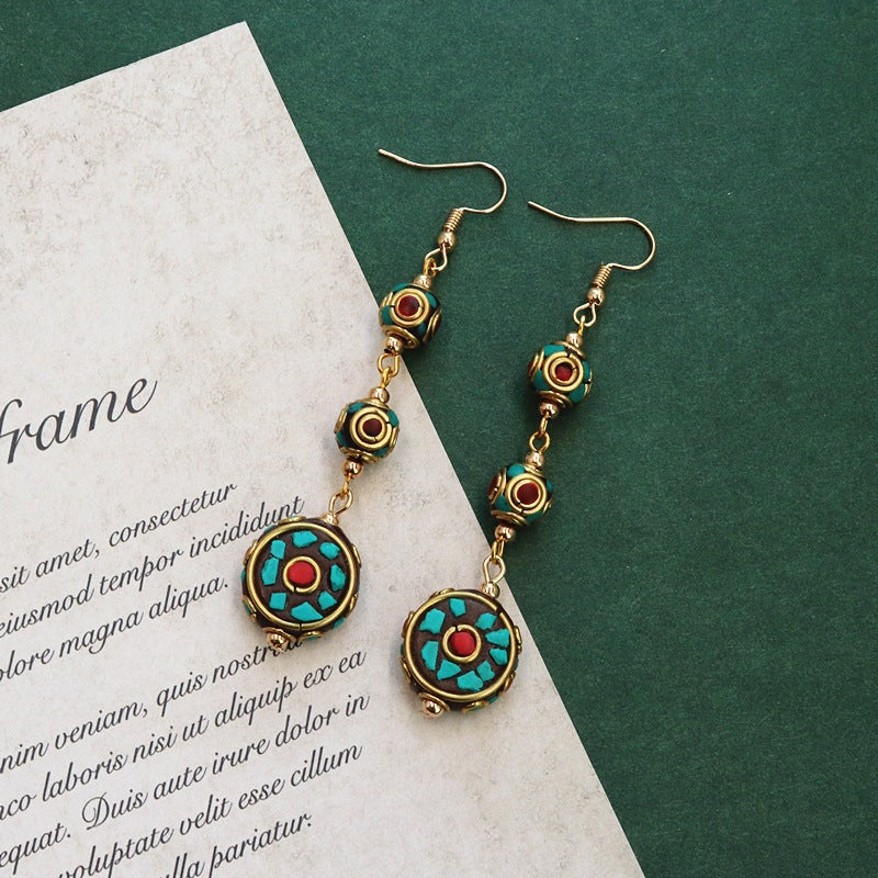 Wholesale Vintage Exotic Style Tibetan Earrings ACC-ES-Luox002