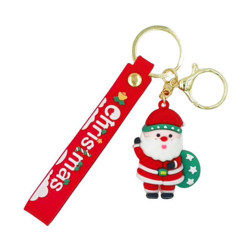 Wholesale Cartoon Christmas PVC Soft Keychain Creative Keychain ACC-KC-HangLi005