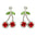 Wholesale Red rhinestone cherry drop earrings