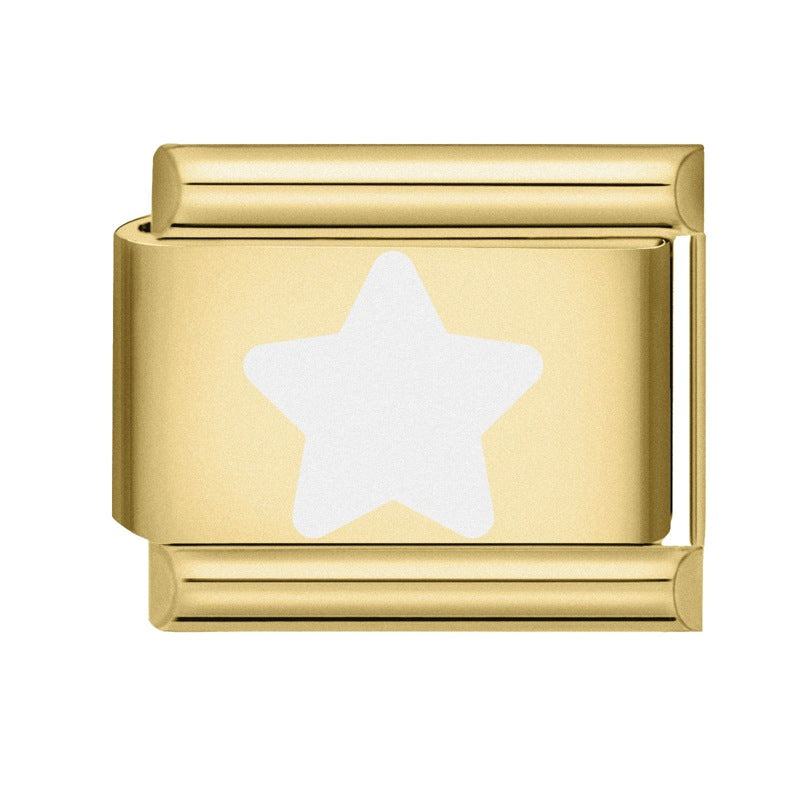 Wholesale 9mm Italian Charm Starter Bracelets DIY square Single Section Creative Stainless Steel Composable Bracelet