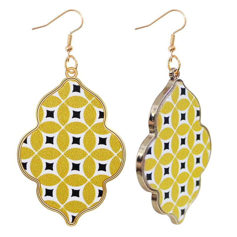 Wholesale  retro  alloy earrings wave point Baroque style earrings
