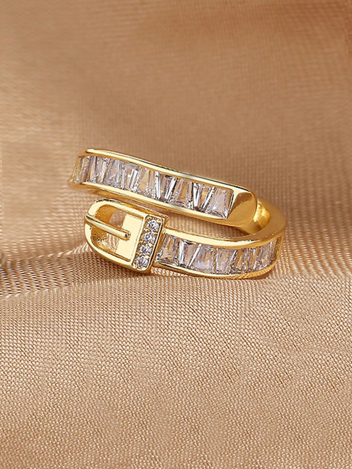 Wholesale Belt with diamonds and open adjustable ring