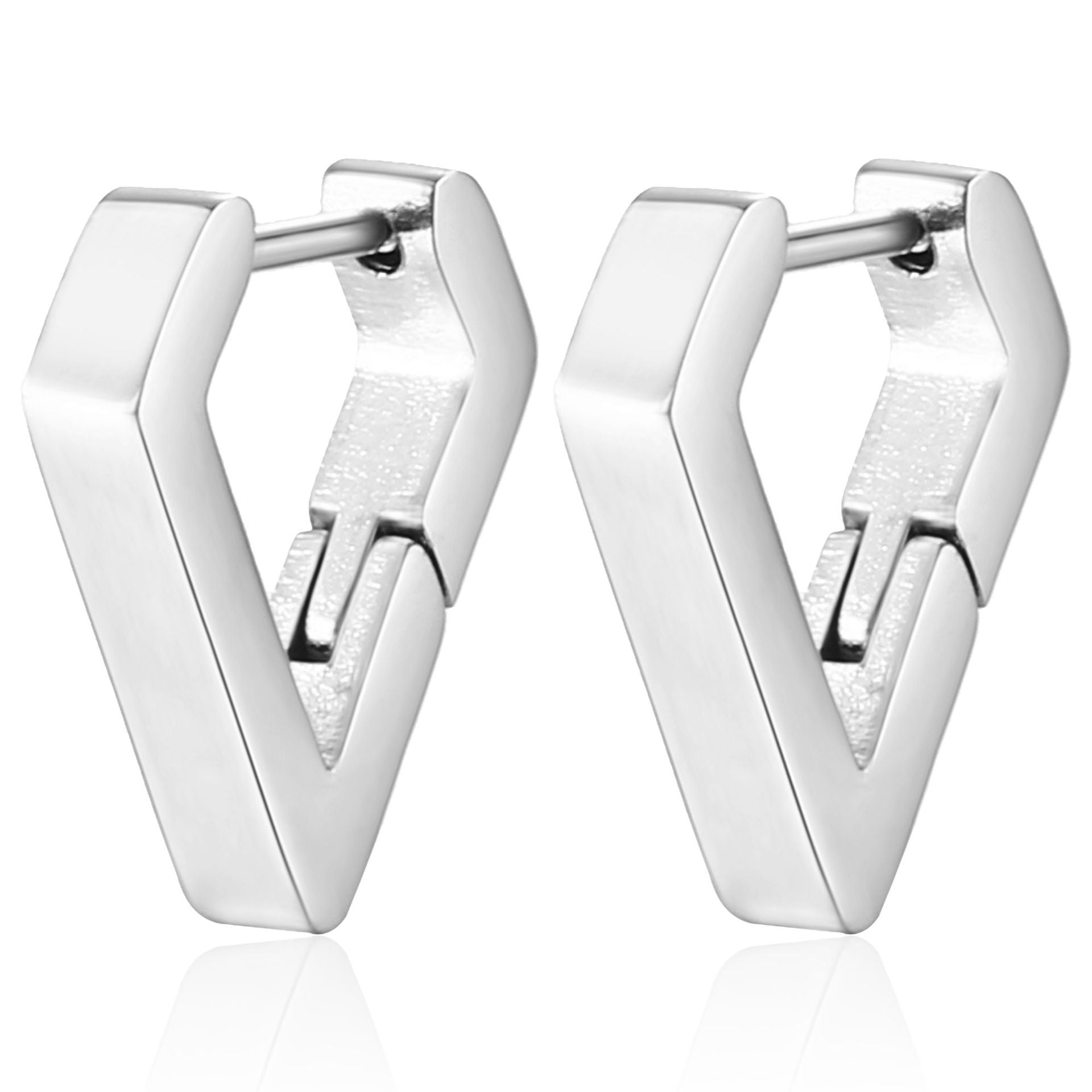 Wholesale Trendy Stainless Steel Geometric Ear Cuffs Unisex Electroplated Steel Tone Jewelry Accessory