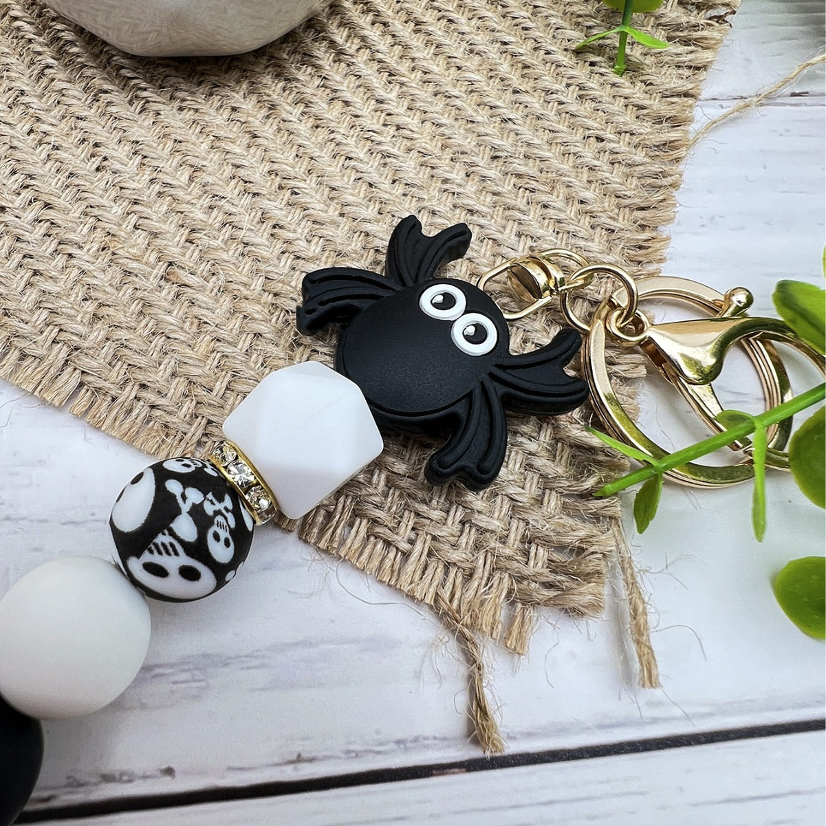 Wholesale   Ghost Pumpkin Car Beaded Tassel Charm Keychain,  Decorative Bag Hanger for Party Gift Boutique