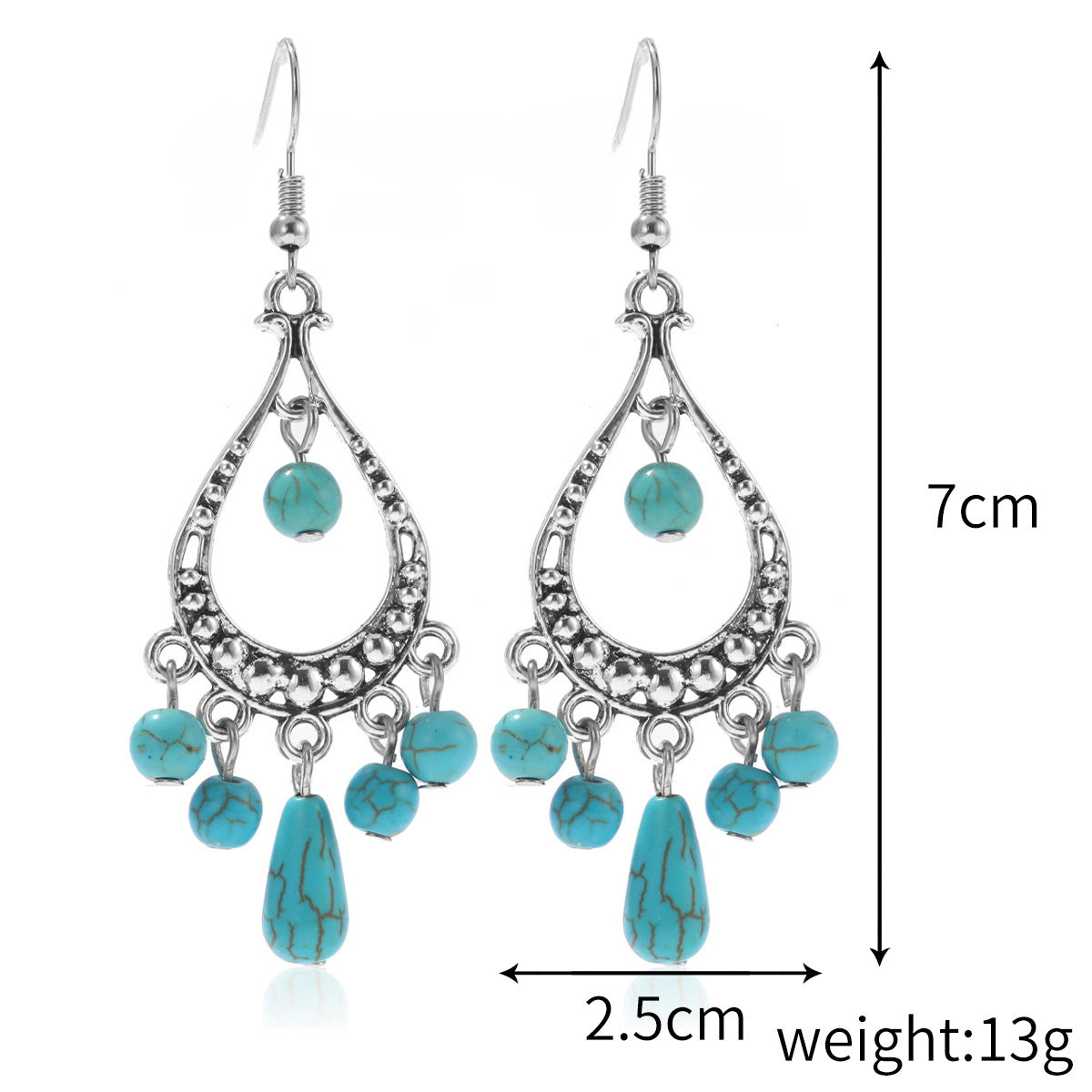 Wholesale  Turquoise Earrings suit Bohemian Vintage Earrings