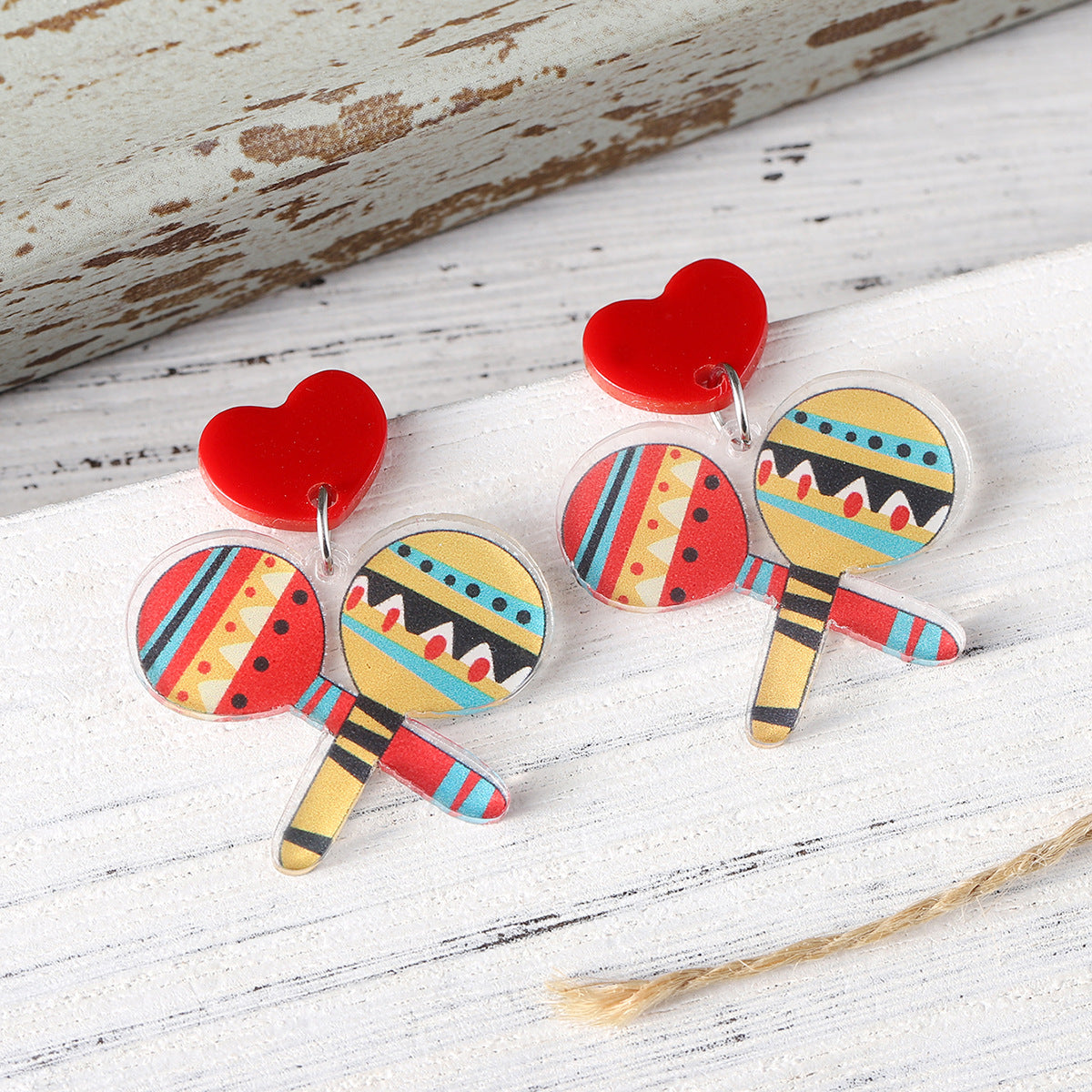 Wholesale Mexican colorful maracas earrings