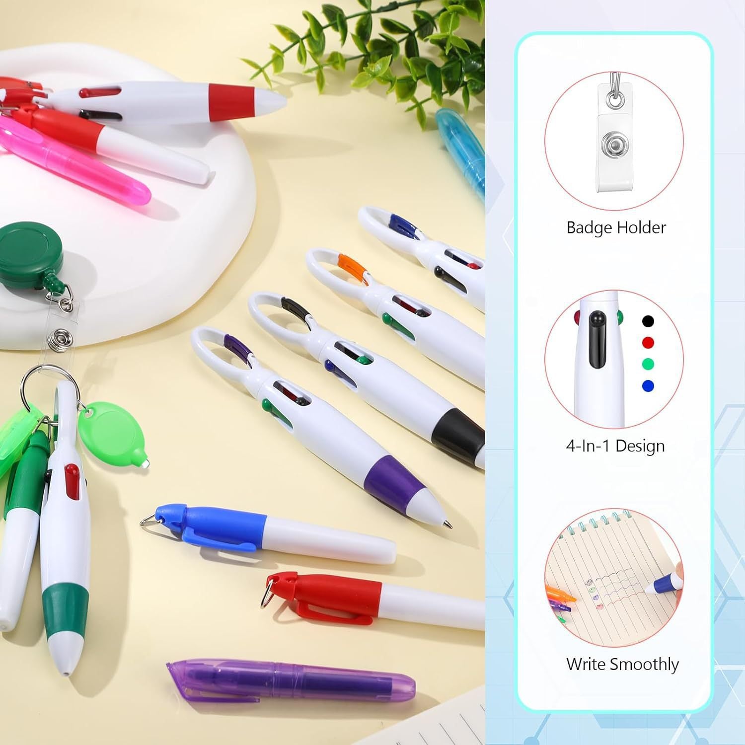 Wholesale Nurse Pen Set with Light Telescopic Badge Scroll Keychain Badge Reels ACC-KC-ChiHai003