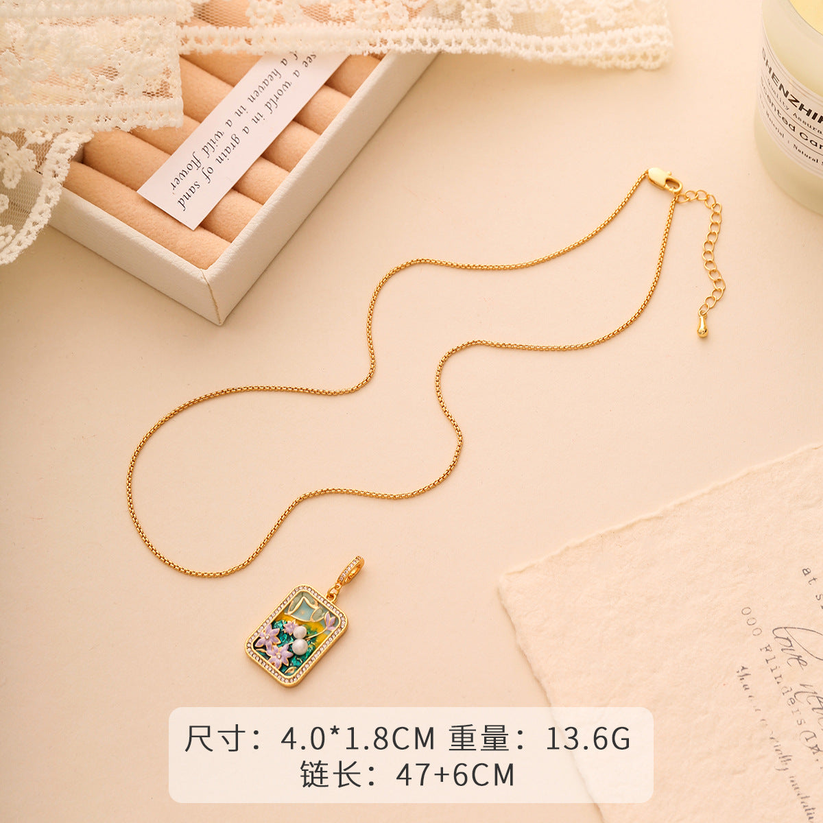 Wholesale Oil Painting Style Pendant Necklace