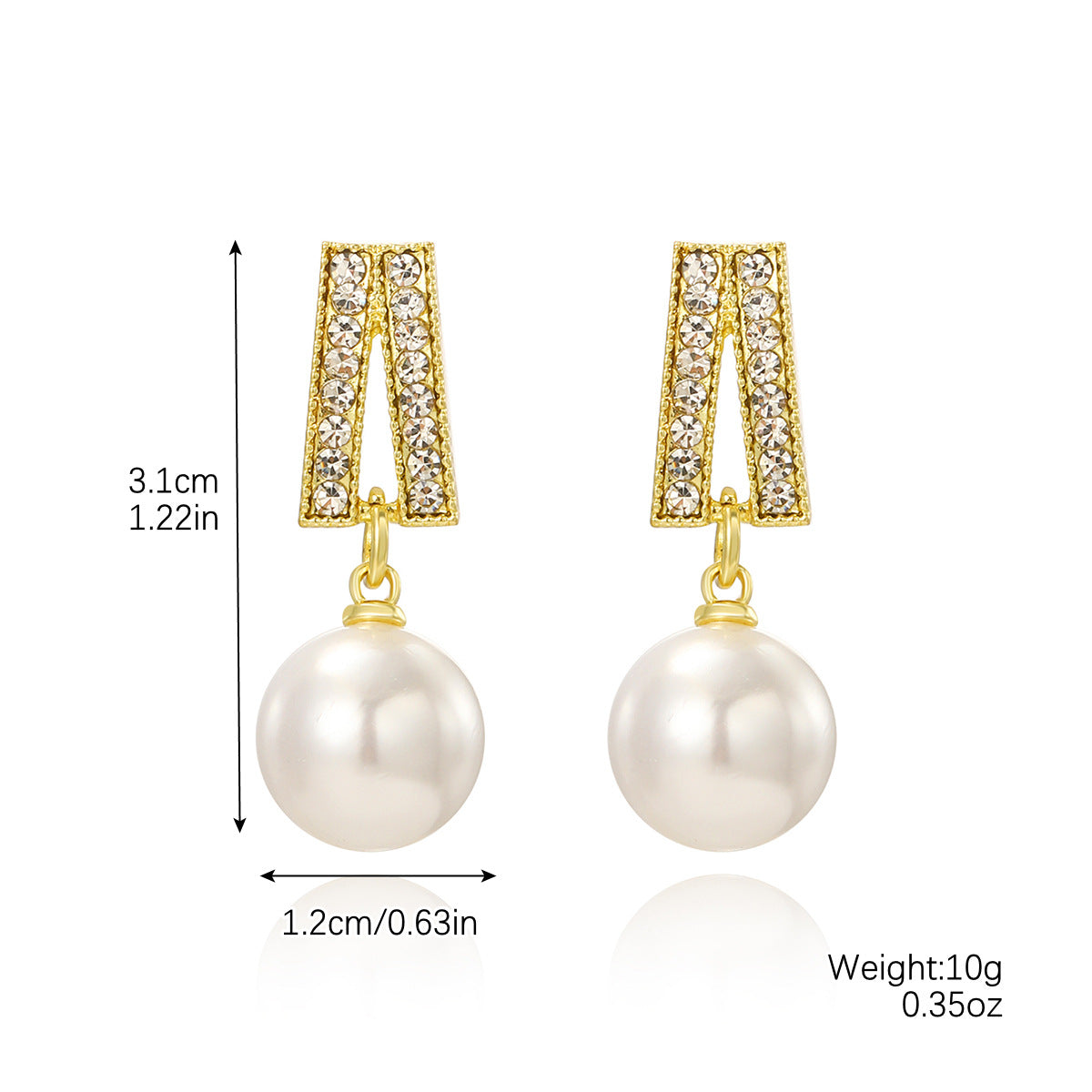 Wholesale colorful pearl pendant exaggerated exquisite earrings