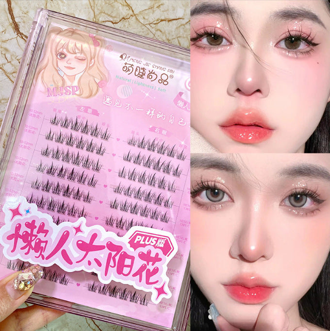 Wholesale 120 Sunflower Eyelashes Black Stem 10 Rows Large Capacity False Eyelashes ACC-FS-Rous004
