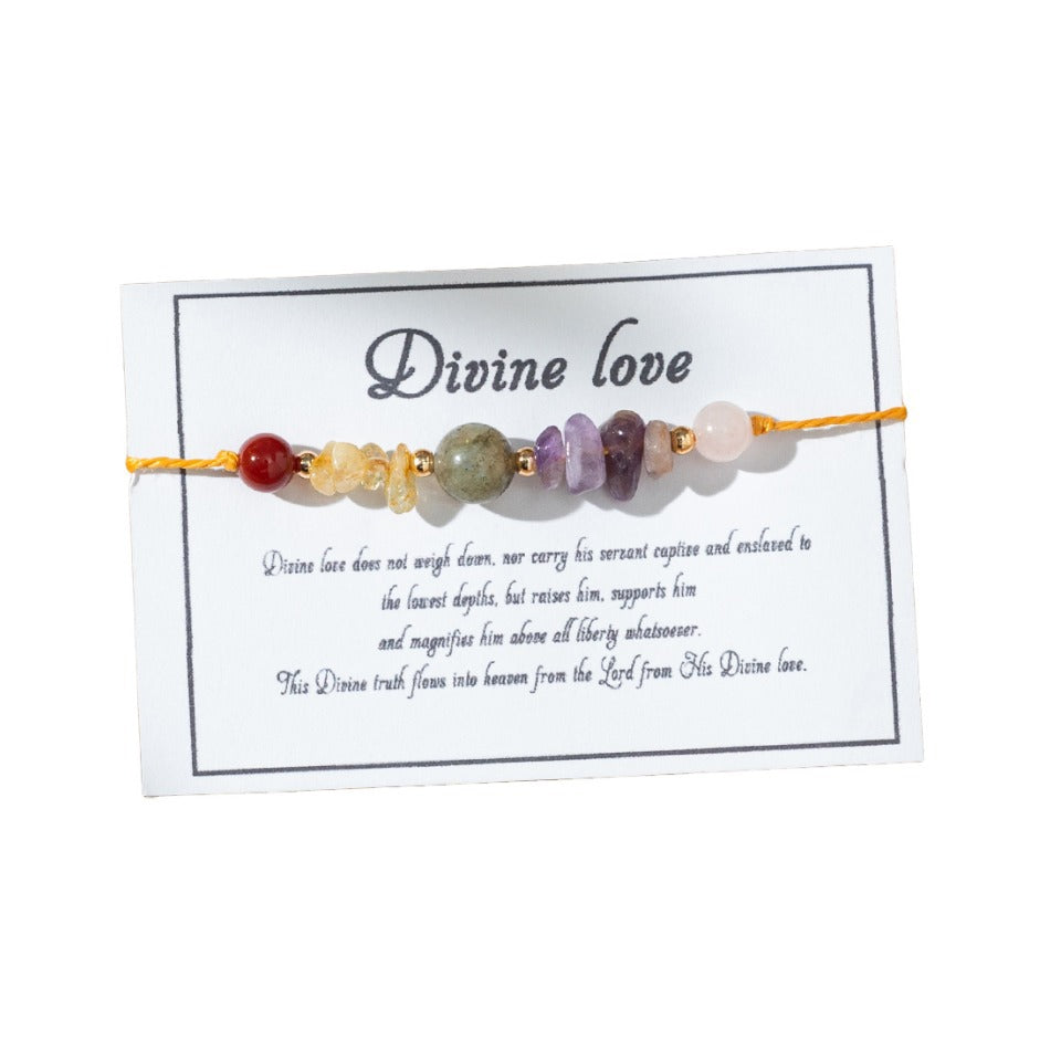 Bracciale portafortuna colorato in pietra naturale all'ingrosso