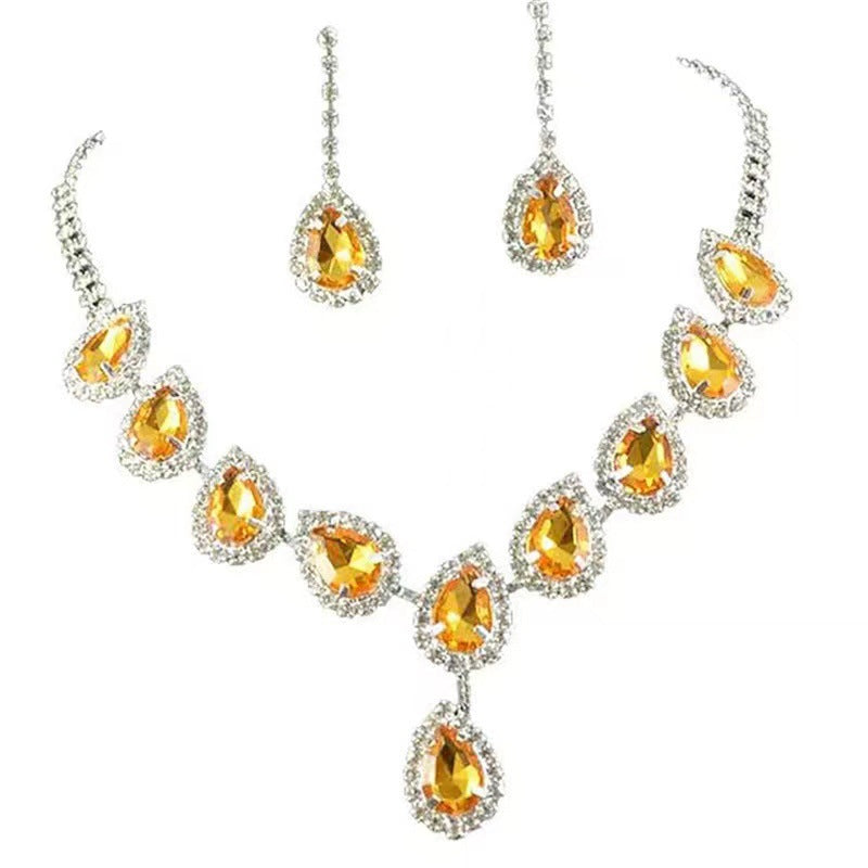 Wholesale Rhinestone Necklace and Earring Set