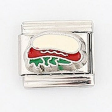 Wholesale Italian Style Modular Hamburger Charm Bracelet Stainless Steel Electroplated Unisex Gift