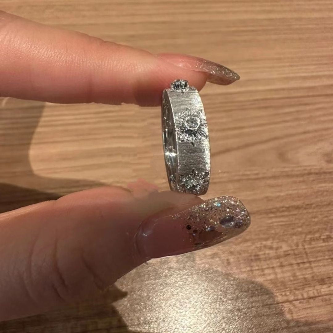 Wholesale Brushed Rings Diamond Couple Rings Rhinestone Rings Adjustable Rings ACC-RS-JiuHao003