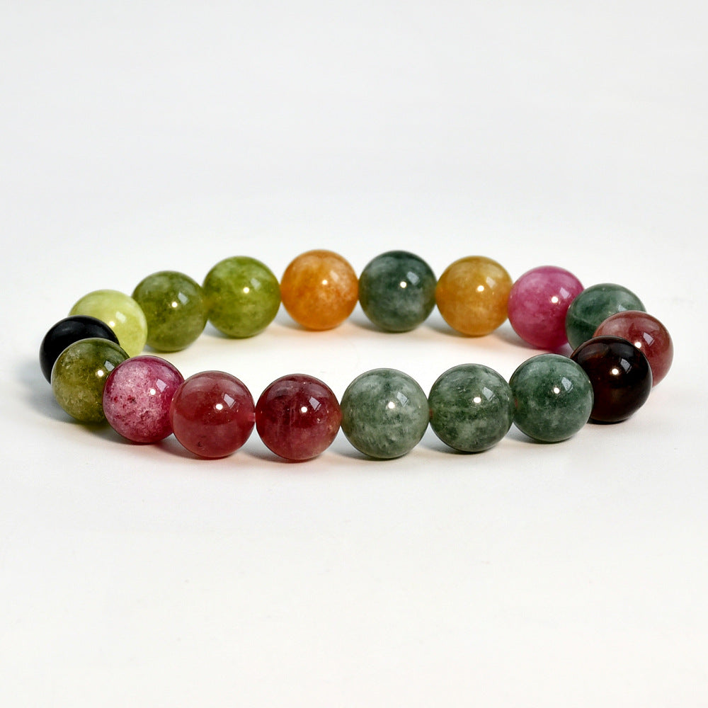 Wholesale New Chinese Style Natural Tourmaline Beaded Bracelet for Women,  Fashion Jewelry Accessory Gift