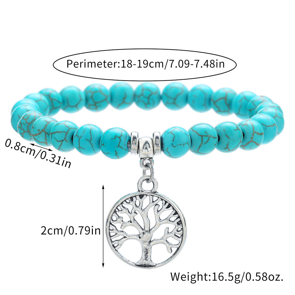 Wholesale Bohemian Turquoise Bracelet with Shell &  Sea Life Pendants - Handmade Jewelry Accessory for Resale