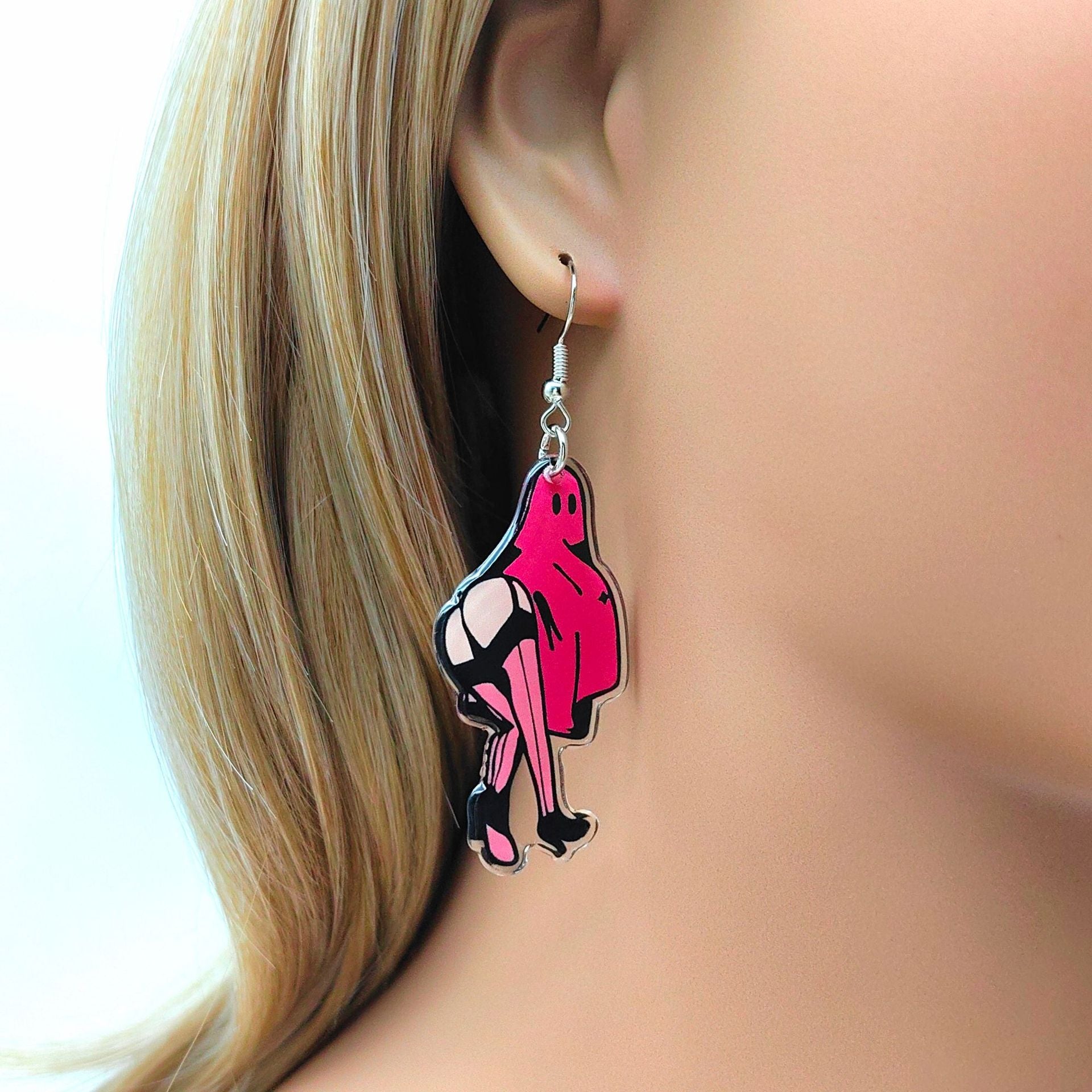 Wholesale Halloween Cartoon Acrylic Double Sided Printing Earrings ACC-ES-XiZhao024