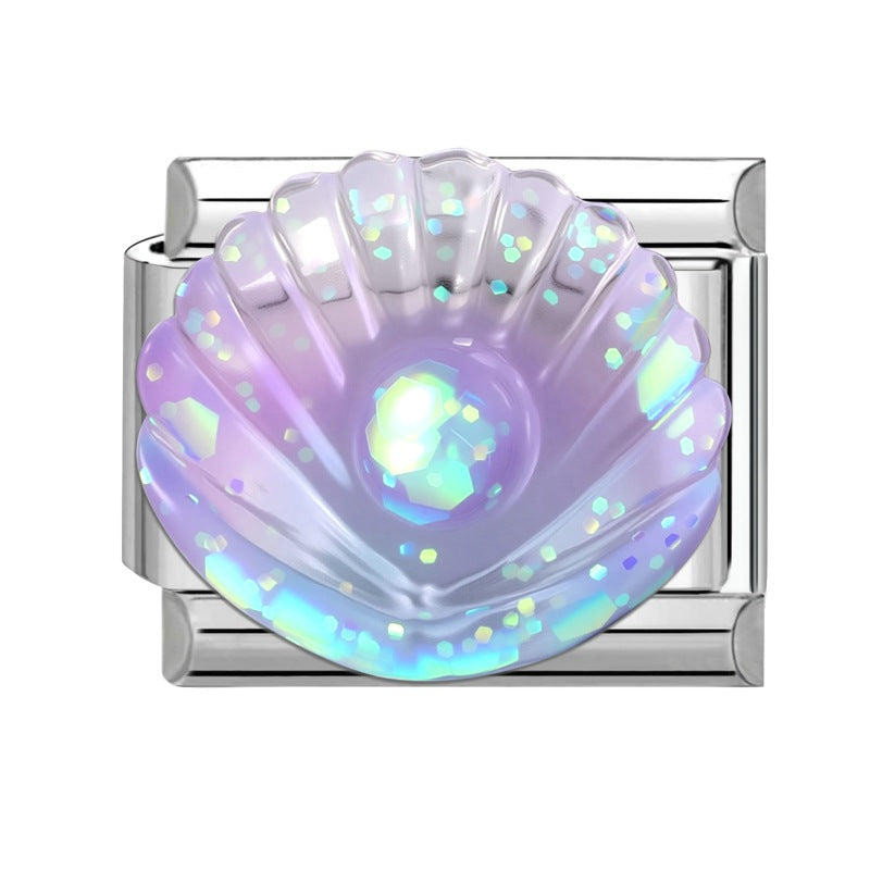 Wholesale 9mm Italian Charm Starter Bracelets DIY Ocean Fishtail Stainless Steel Composable Bracelet