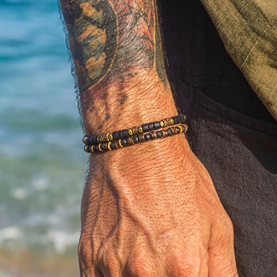 Wholesale  vintage black frosted bracelet zircon crown diamond ball dice  beads bracelet suit