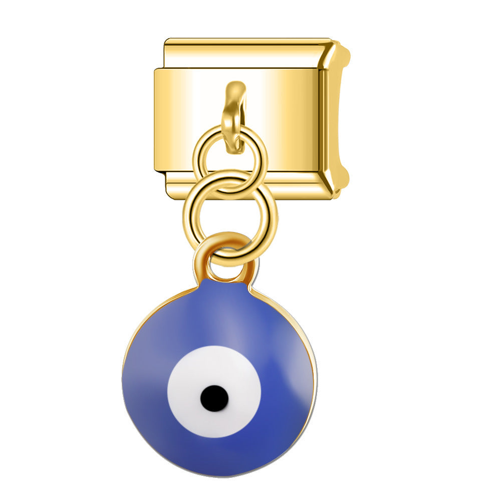 Wholesale Italian Charm Bracelet 9mm DIY Splicing Eyes Stainless Steel Composable Bracelet