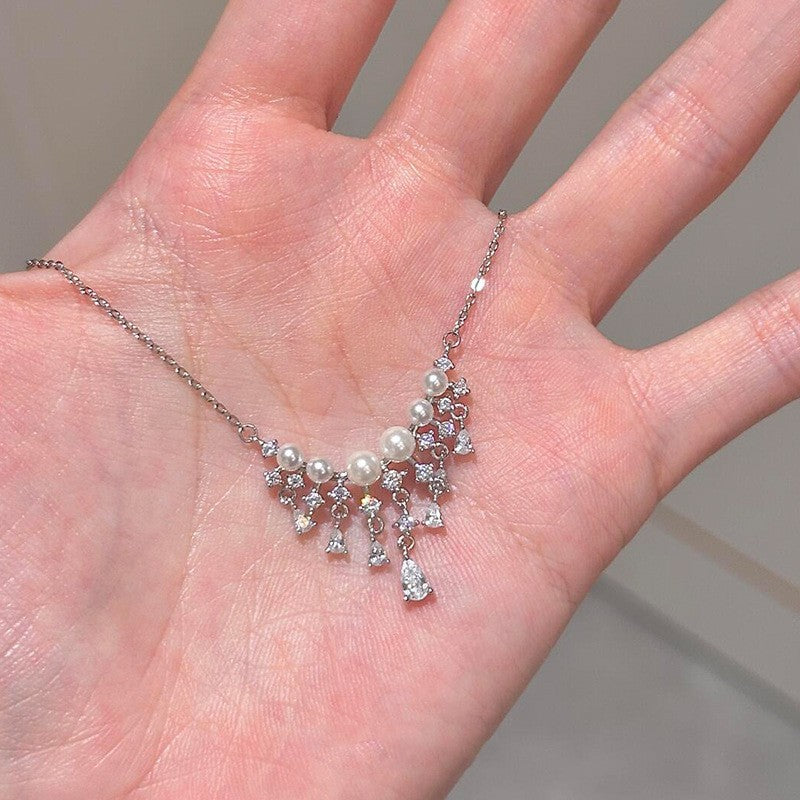 Wholesale starry teardrop necklace