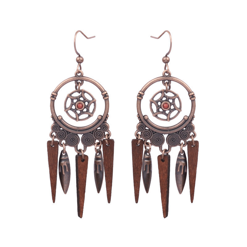 Wholesale Vintage Tassel Alloy Earrings Set Fashion Jewelry Accessory