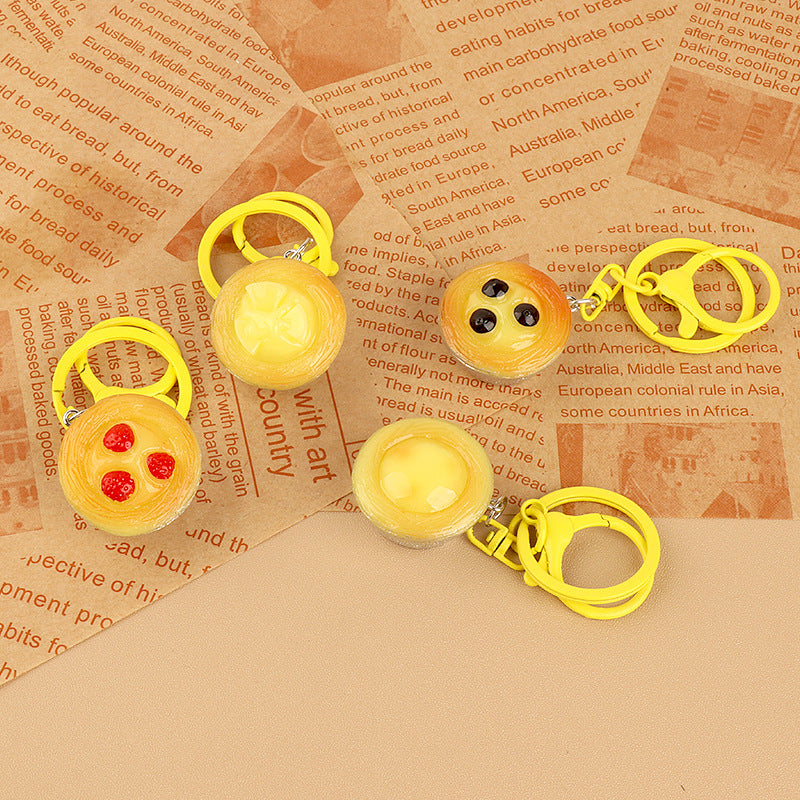Wholesale Chocolate Egg Tart Keychain