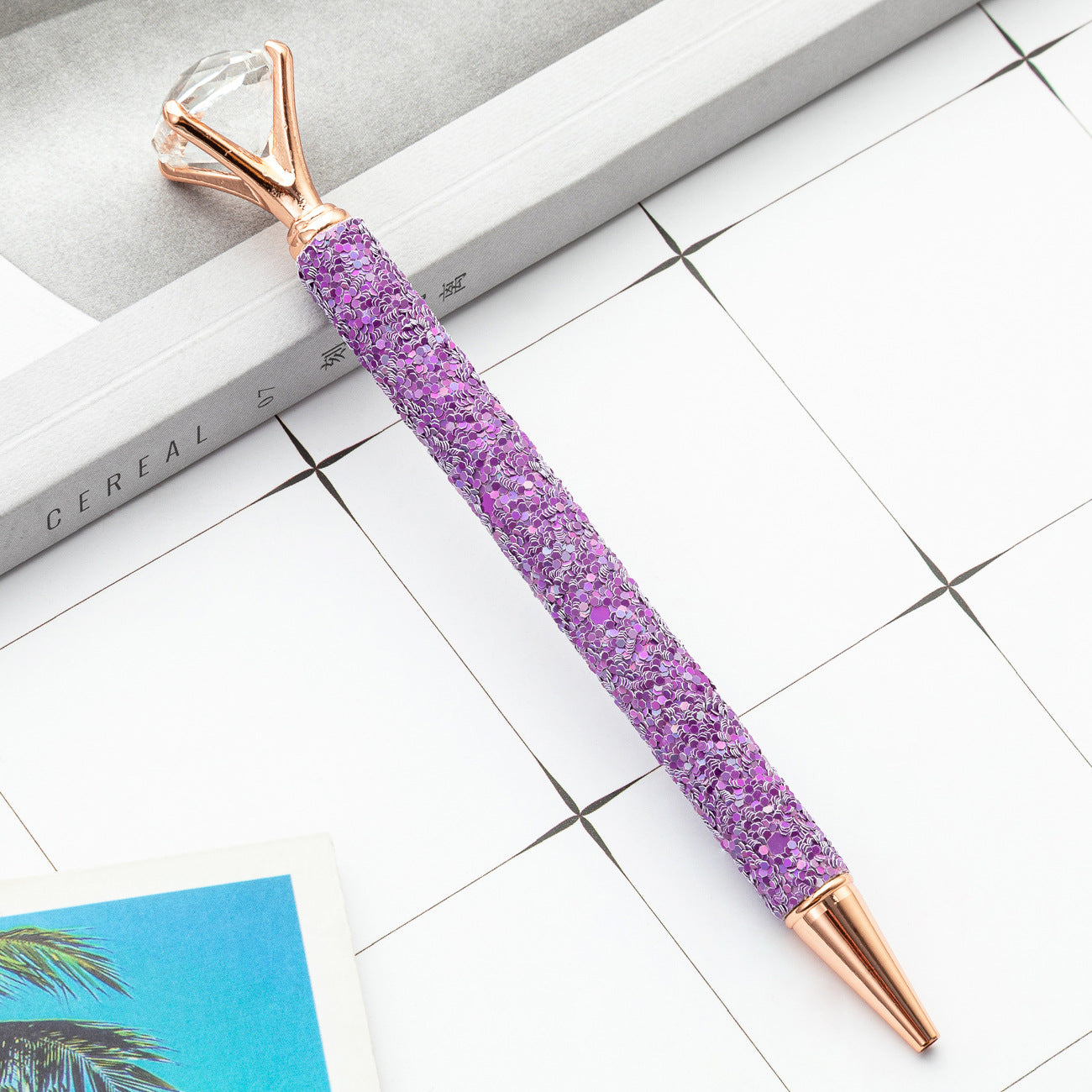 Wholesale Metal Sequin Ballpoint Pen  Creative Multicolor Glitter Powder Wrap Ballpoint Pen