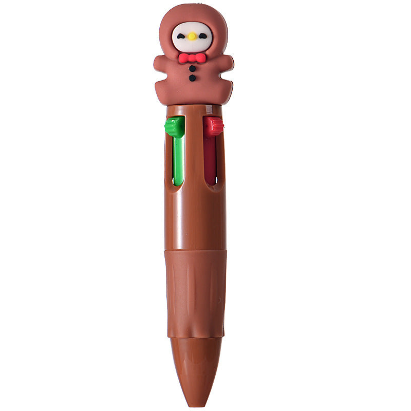 Wholesale Cute cartoon Christmas four-color ballpoint pen
