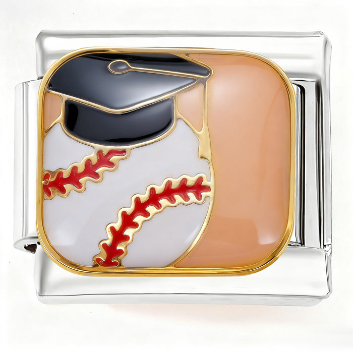 Wholesale Italian Charm Bracelet 9mm DIY  Flower Red Crab Bus Creative Stainless Steel Composable Bracelet